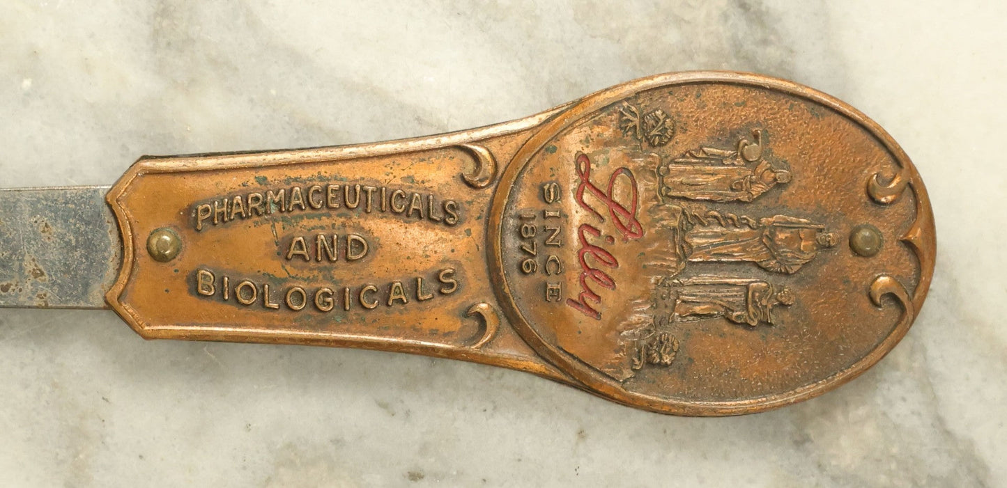 Lot 056 - Vintage Advertising Letter Opener For Lilly Pharmaceuticals And Biologicals