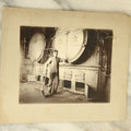 Lot 079 - Antique Boarded Occupational Photograph Of A Man Posing With A Boiler, Forge, With Info On Verso, Near Milford, Massachusetts, Circa 1899