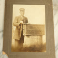 Lot 080 - Antique Boarded Photograph Of An Organ Grinder, Busker, Street Musician, With Hand Crank Organ