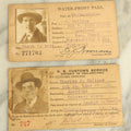 Lot 093 - Pair Of Antique Identification Cards Including A Waterfront Pass For The Port Of Philadelphia And A U.S. Customs Service Card, Both For Charles Collins, Circa 1918