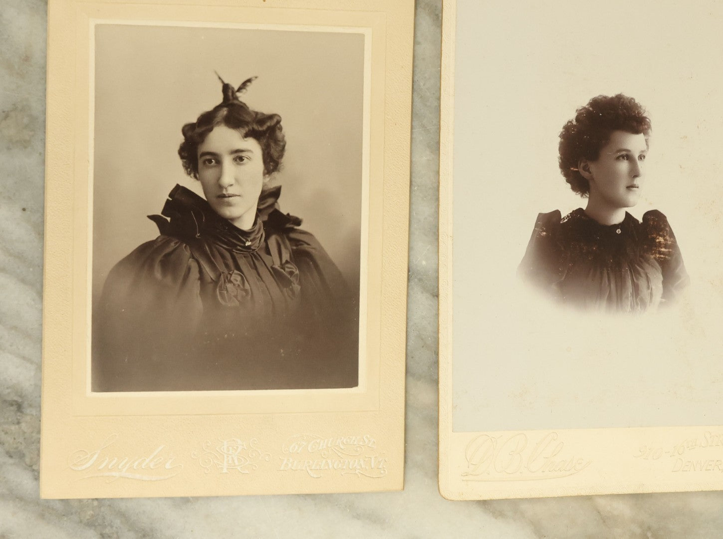 Lot 102 - Grouping Of 10+ Antique Cabinet Card Photographs Of Pretty Young Women, Many With Interesting Hair Styles, Photographs Out Of Montreal, Canada, Etc.