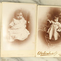 Lot 104 - Grouping Of Four Antique Cabinet Card Photographs Of Young Children, Including Picture-In-Picture P.I.P. Of Child Holding A Cabinet Card Of Another Child