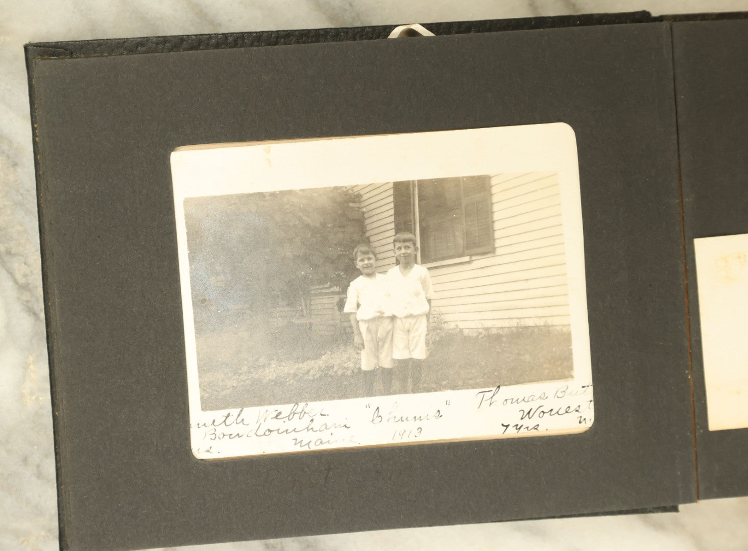 Lot 110 - Vintage Snapshot Photo Album With Dozens Of Photos, Including Cats, Stonehenge, Soldiers, May Day, And More