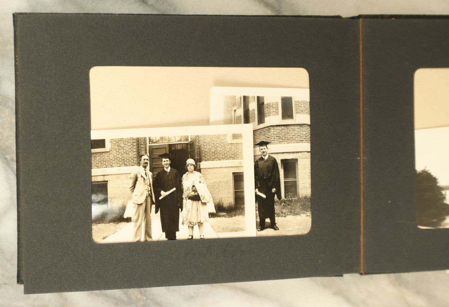 Lot 110 - Vintage Snapshot Photo Album With Dozens Of Photos, Including Cats, Stonehenge, Soldiers, May Day, And More