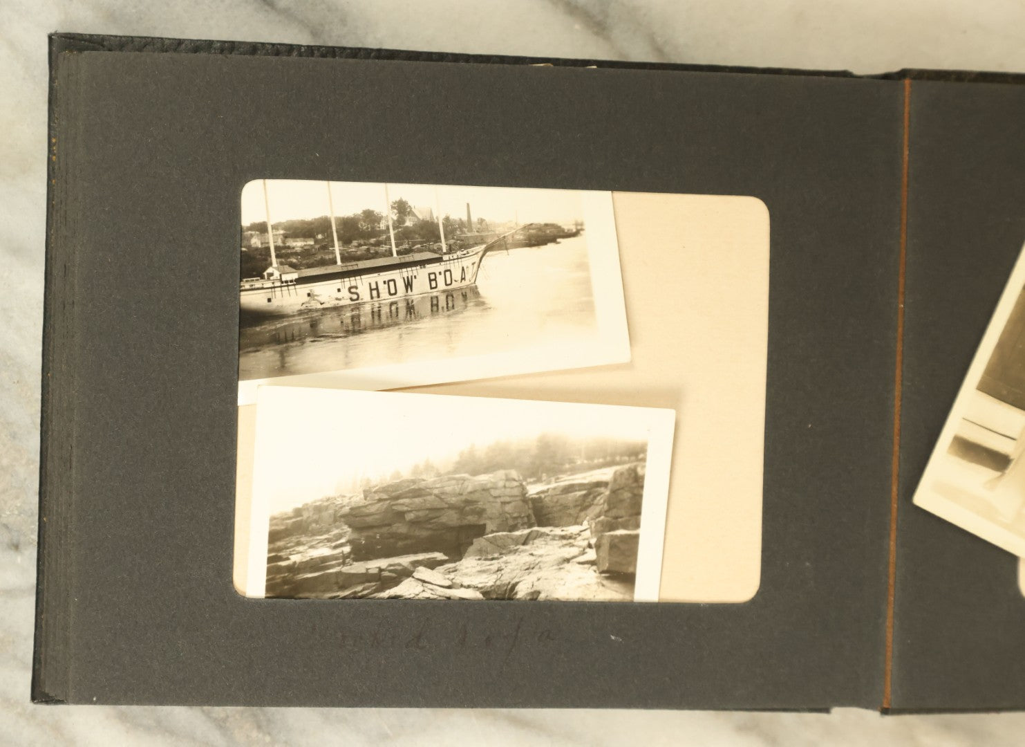 Lot 110 - Vintage Snapshot Photo Album With Dozens Of Photos, Including Cats, Stonehenge, Soldiers, May Day, And More