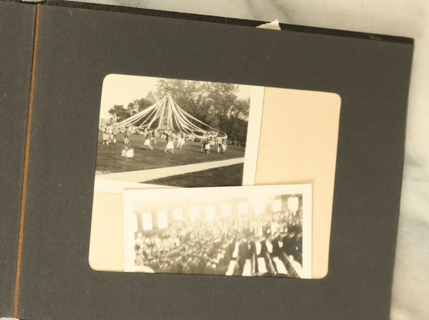 Lot 110 - Vintage Snapshot Photo Album With Dozens Of Photos, Including Cats, Stonehenge, Soldiers, May Day, And More