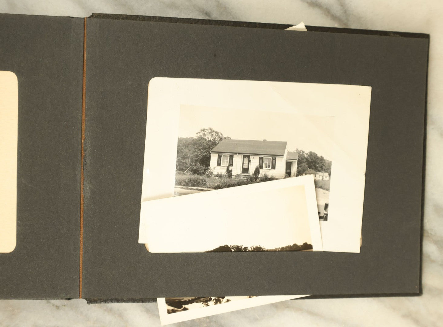 Lot 110 - Vintage Snapshot Photo Album With Dozens Of Photos, Including Cats, Stonehenge, Soldiers, May Day, And More