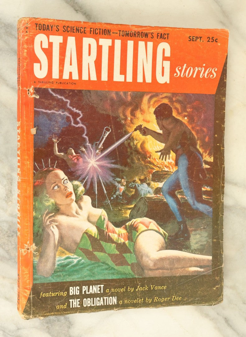 Lot 112 - Grouping Of Three Vintage Sci Fi Pulp Magazines, Including Planet Stories, Startling Stories, Etc, Fair Condition, Circa 1940s