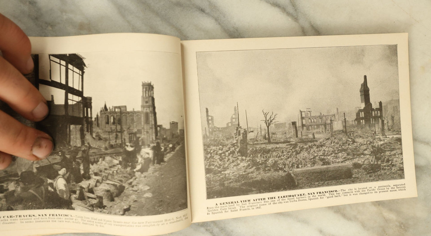 Lot 114 - Pair Of San Francisco Ephemera Piece Including Booklet Relating To The San Francisco Earthquake And Disaster (Fair Condition) And A Folder Of Postcards