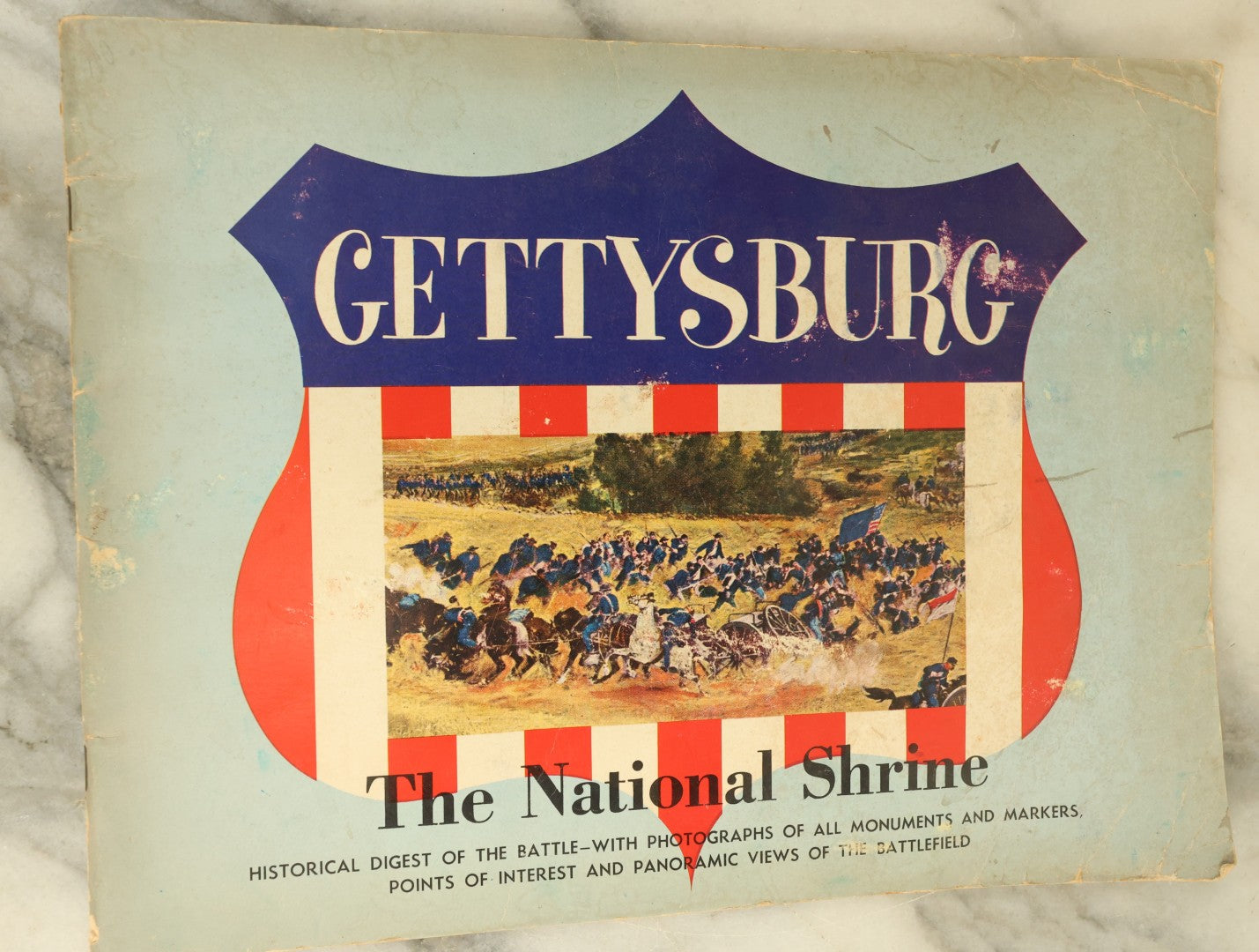 Lot 115 - Vintage "Gettysburg: The National Shrine" Illustrated History Booklet, 1952 Reprint