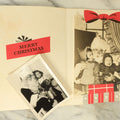 Lot 120 - Pair Of Vintage Christmas Photos Of Children With Santa Claus, Including Folded Photo Of Baby Crying, Terrified Of Santa