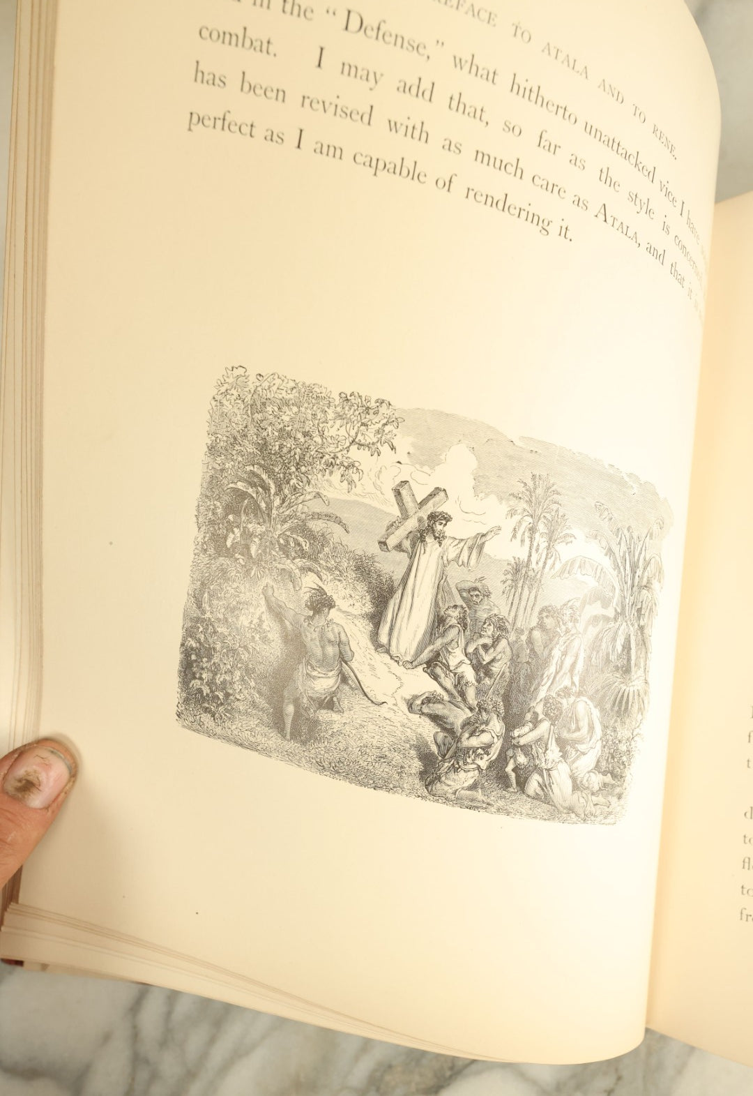 Lot 121 - "Atala" Antique French Novella Book By François-René De Chateaubriand, Illustrated By Gustave Dore, Copyright 1884