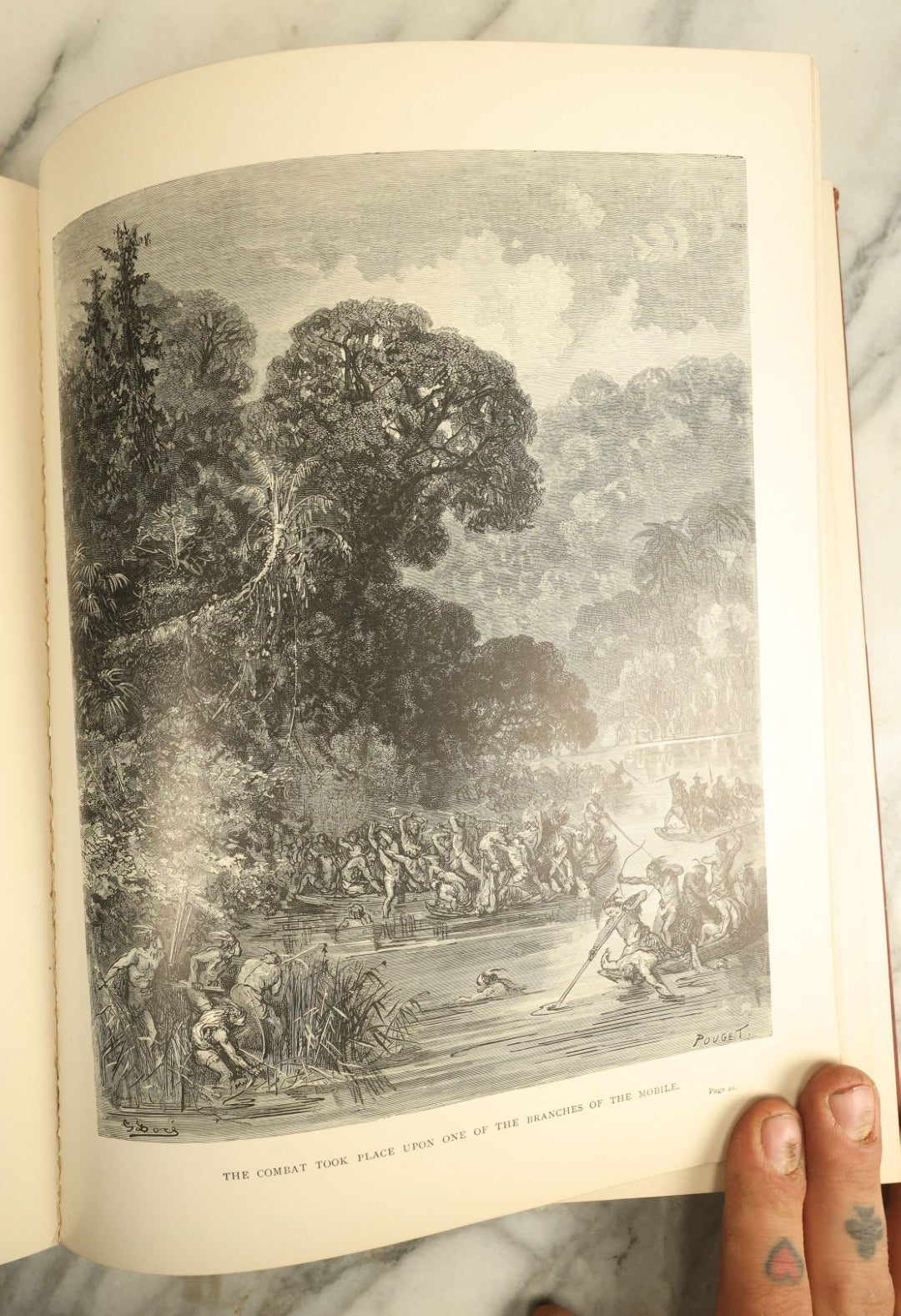 Lot 121 - "Atala" Antique French Novella Book By François-René De Chateaubriand, Illustrated By Gustave Dore, Copyright 1884