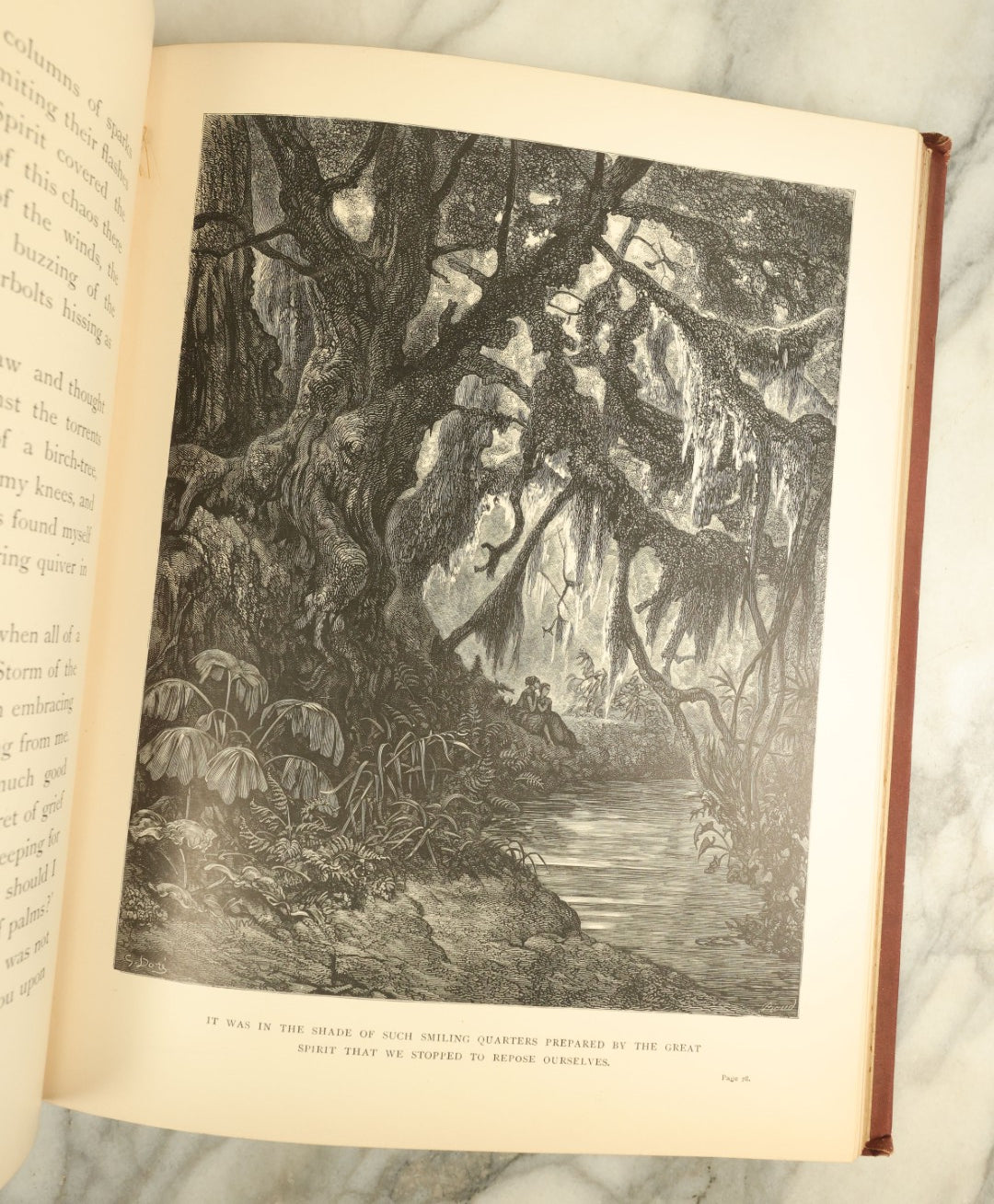 Lot 121 - "Atala" Antique French Novella Book By François-René De Chateaubriand, Illustrated By Gustave Dore, Copyright 1884