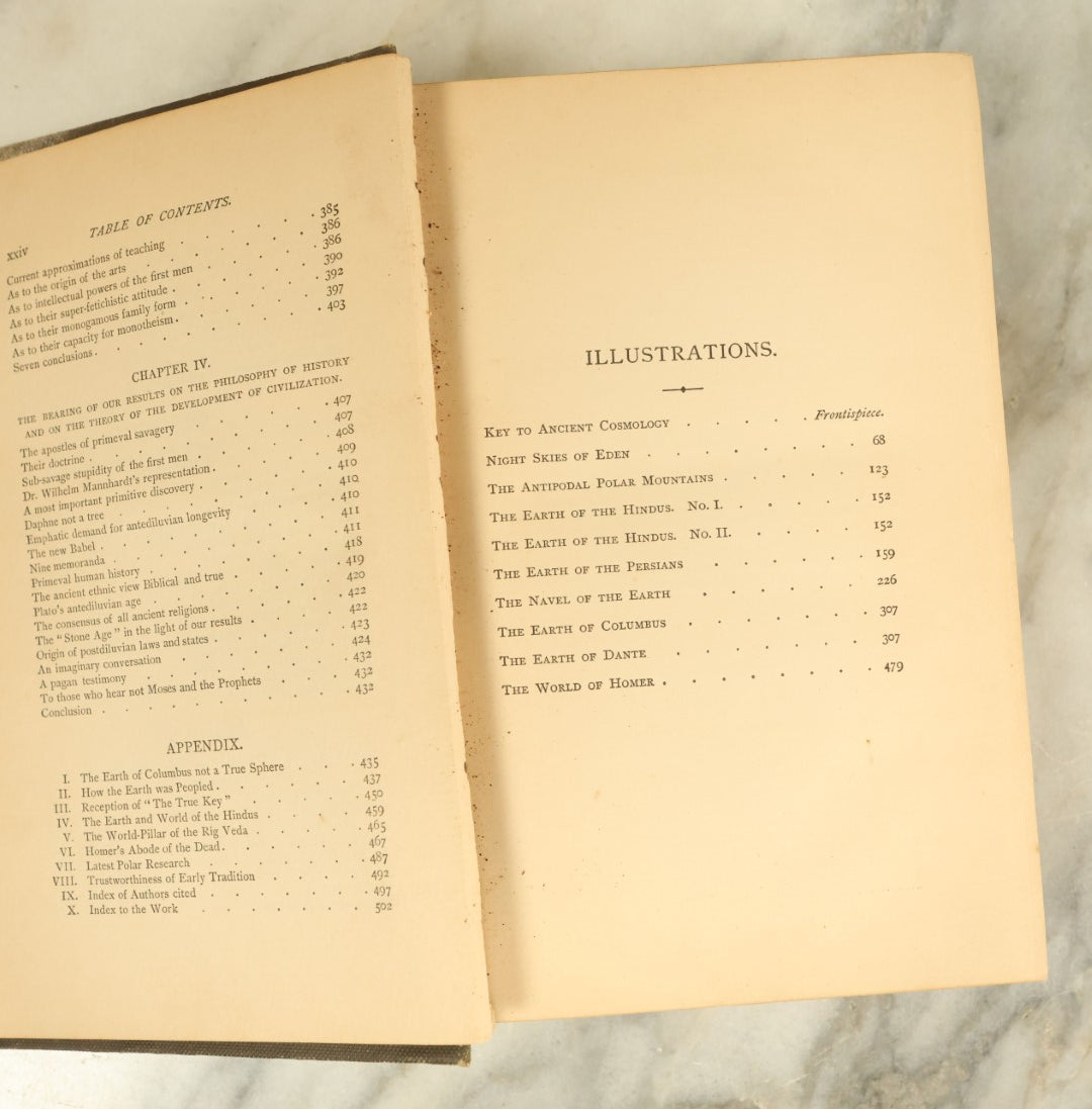 Lot 127 - "Paradise Found: The Cradle Of The Human Race At The North Pole, A Study Of The Prehistoric World" Antique Book By William F. Warren, Illustrated, Fifth Edition, Published 1885, Covering Esoteric History