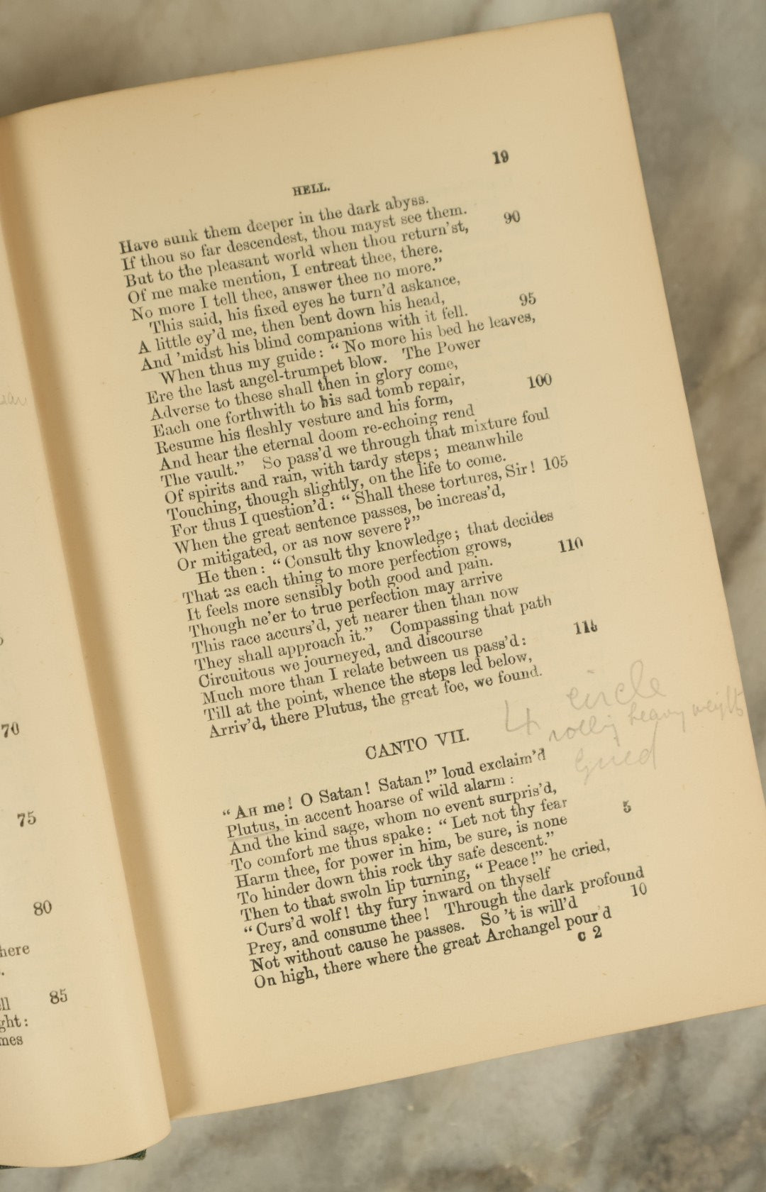 Lot 128 - "Dante's Vision: The Vision Or Hell, Purgatory, And Paradise Of Dante Alighieri" Antique Book Translated By Reverend H.F. Cary, Circa Late 19th Century