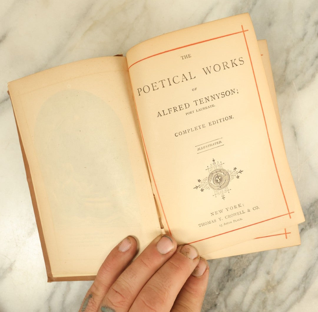 Lot 129 - Pair Of Antique Books Of The Poetry Of Alfred Tennyson, Including His Complete Works, Illustrated, And The Idylls Of The King, In Twelve Books, Circa Late 19th Century