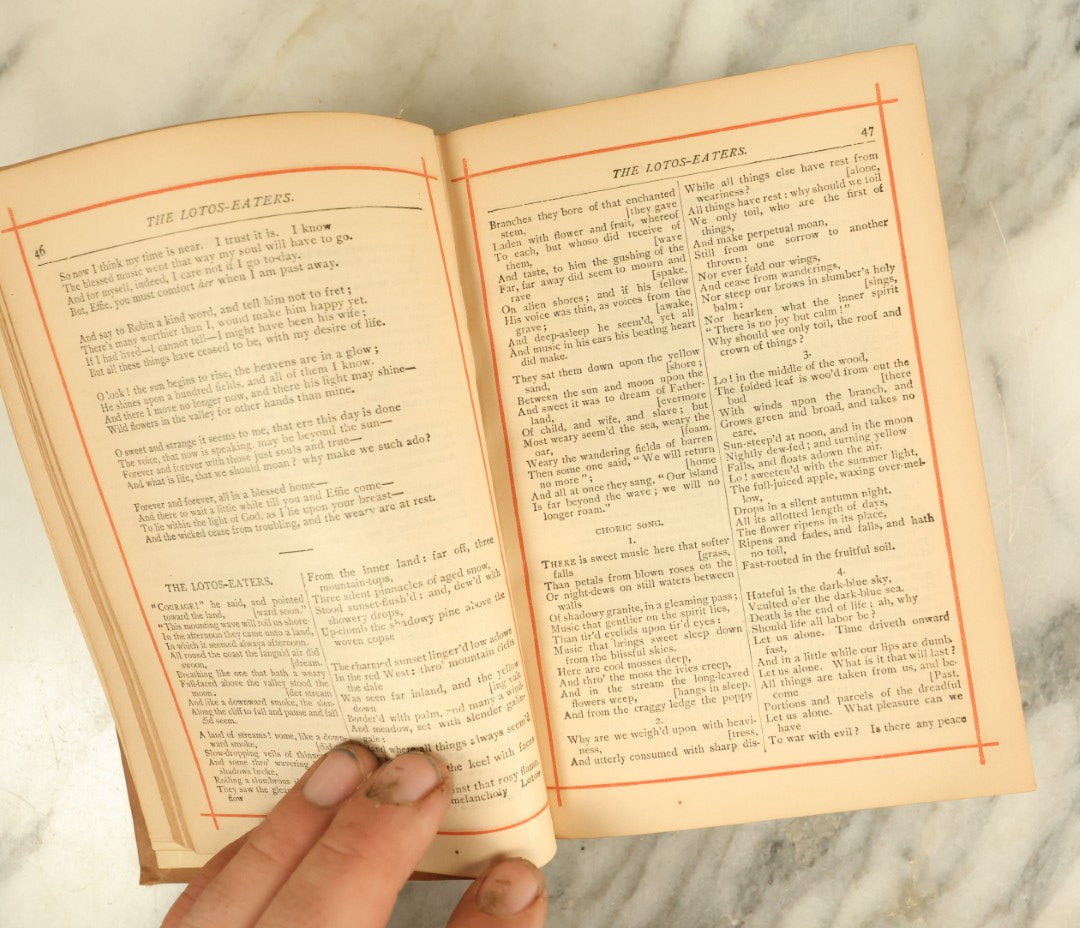 Lot 129 - Pair Of Antique Books Of The Poetry Of Alfred Tennyson, Including His Complete Works, Illustrated, And The Idylls Of The King, In Twelve Books, Circa Late 19th Century