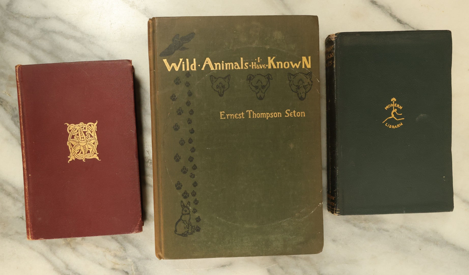 Lot 130 - Grouping Of Three Antique Books, Including "Wild Animals I Have Known," The Poems Of Robert Louis Stevenson, And "Modern American Poets" Circa Early 20th Century