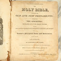 Lot 132 - Antique Holy Bible, Family Bible From 1842, Published And Sold By H&E Phinney, Containing The New And Old Testaments, Sparsely Illustrated
