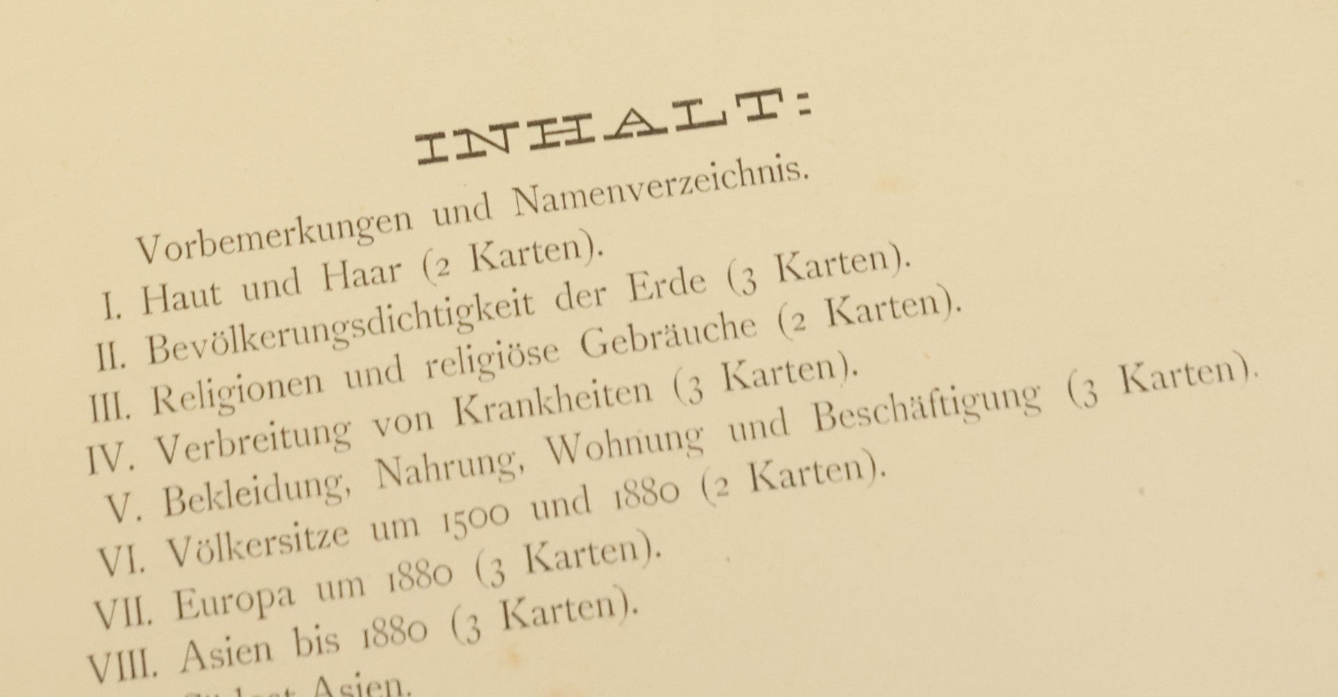 Lot 137 - "Atlas Of Ethnology" Antique German World Atlas With Many Maps And Figures, "Atlas Der Völkerkunde" Published 1892