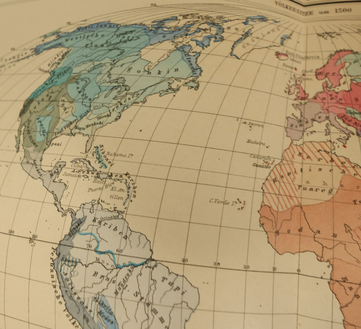 Lot 137 - "Atlas Of Ethnology" Antique German World Atlas With Many Maps And Figures, "Atlas Der Völkerkunde" Published 1892