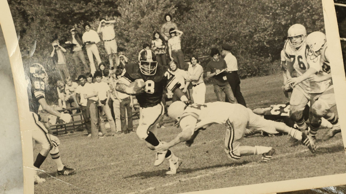 Lot 145 - Grouping Of 10+ Vintage Snap Shot Photos Of High School Football Teams And Games, Circa 1970s