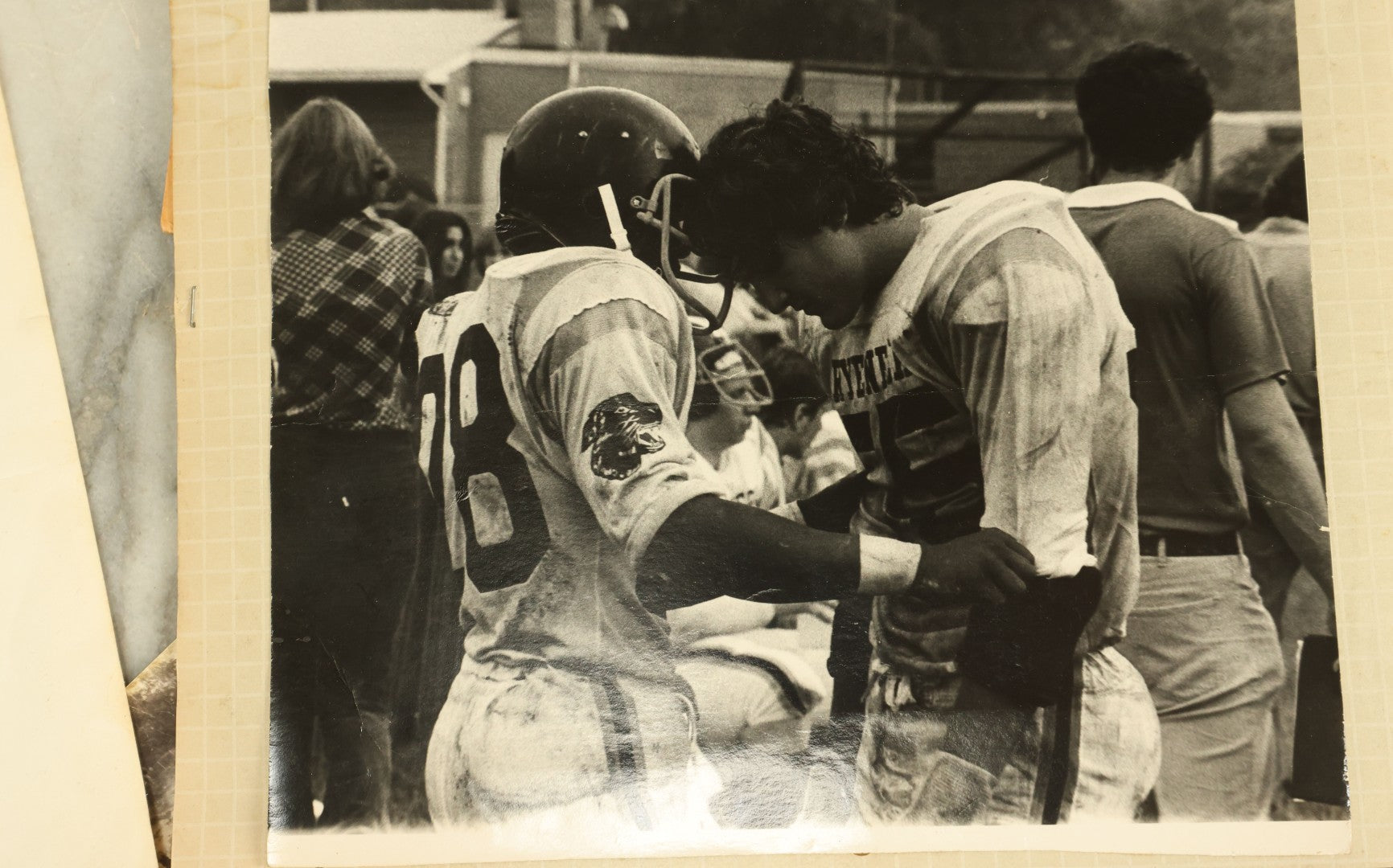 Lot 145 - Grouping Of 10+ Vintage Snap Shot Photos Of High School Football Teams And Games, Circa 1970s