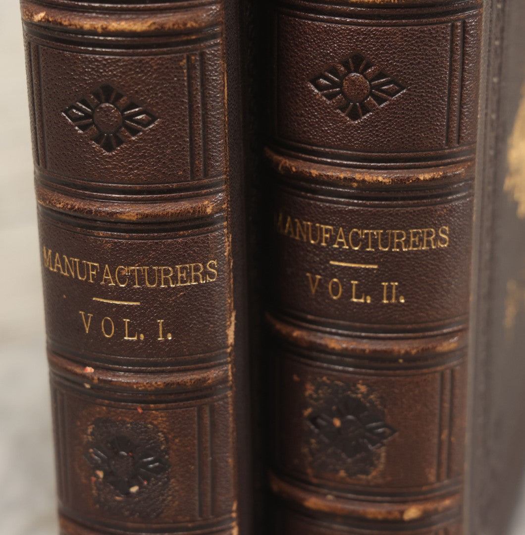 Lot 006 - "Representatives Of New England Manufacturers" Volumes I & Ii, Antique Books By J.D. Van Slyck, Boston, 1879, Including Biographical Sketches, Portraits, And Factory Illustrations