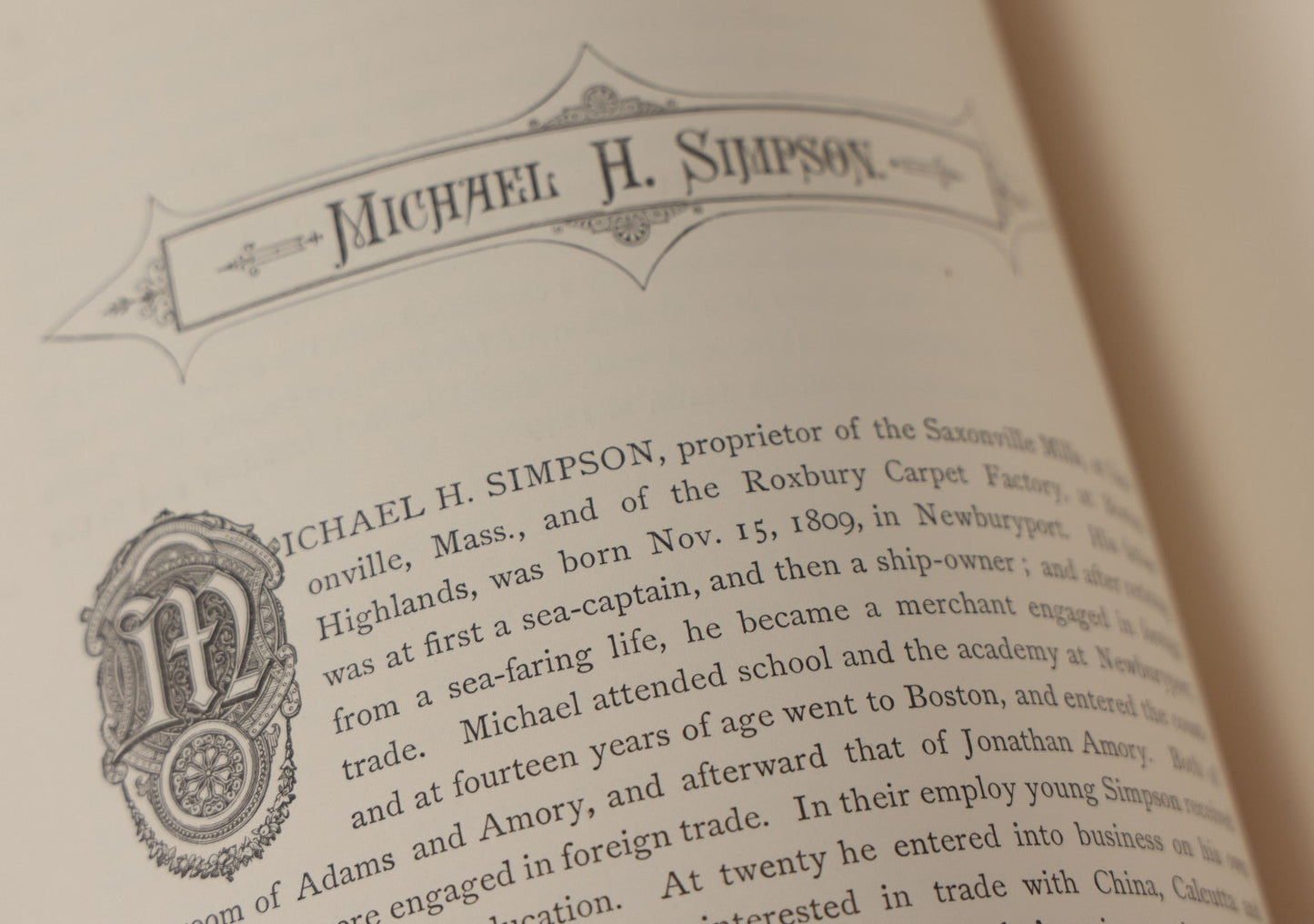 Lot 006 - "Representatives Of New England Manufacturers" Volumes I & Ii, Antique Books By J.D. Van Slyck, Boston, 1879, Including Biographical Sketches, Portraits, And Factory Illustrations