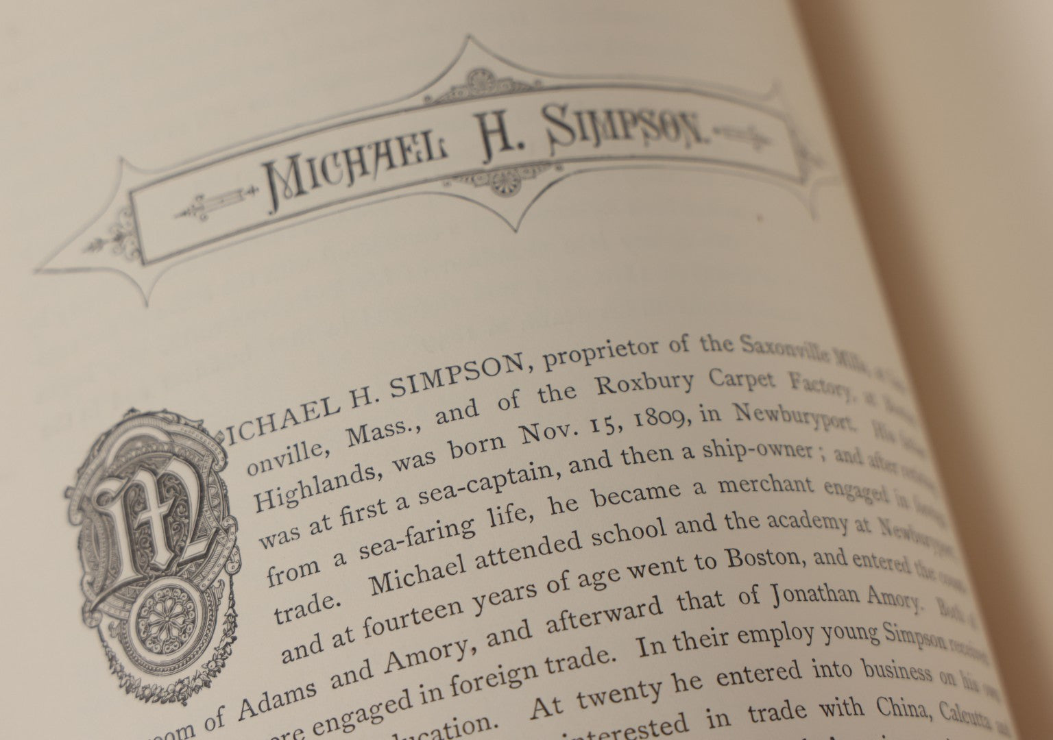 Lot 006 - "Representatives Of New England Manufacturers" Volumes I & Ii, Antique Books By J.D. Van Slyck, Boston, 1879, Including Biographical Sketches, Portraits, And Factory Illustrations