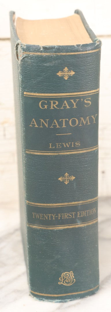 Lot 010 - "Anatomy Of The Human Body" Antique Book By Henry Gray (A.K.A. Gray's Anatomy), Twenty-First Edition, Illustrated With 1283 Engravings, Lea & Febiger Publishers, 1924