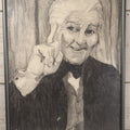 Lot 020 - Vintage Framed Pencil Drawing Of The Wizard Of Oz, As Portrayed By Frank Morgan In "The Wizard Of Oz," Circa 1993, Approximately 18" x 24"