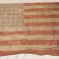 Lot 025 - Vintage Printed 48 Star United States American Flag, Approximately 31-1/8" x 22-5/8", Various Wear And Tear, Holes, Etc.