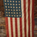 Lot 026 - Vintage Printed 48 Star United States American Flag, Approximately 56-1/2" x 35", Various Wear And Tear, Holes, Etc.