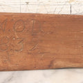 Lot 027 - Antique Folk Art Carved Wooden Sword Toy Fragment, Dated 1839, With Letters, Runes, Etc., As Found