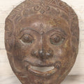 Lot 029 - Vintage Cast Metal Reproduction Java Indonesian Mask With Fangs