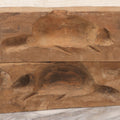 Lot 033 - Two Piece Antique Folk Art Naive Carved Beaver Mold, Likely Butter Mold, With Fill Hole