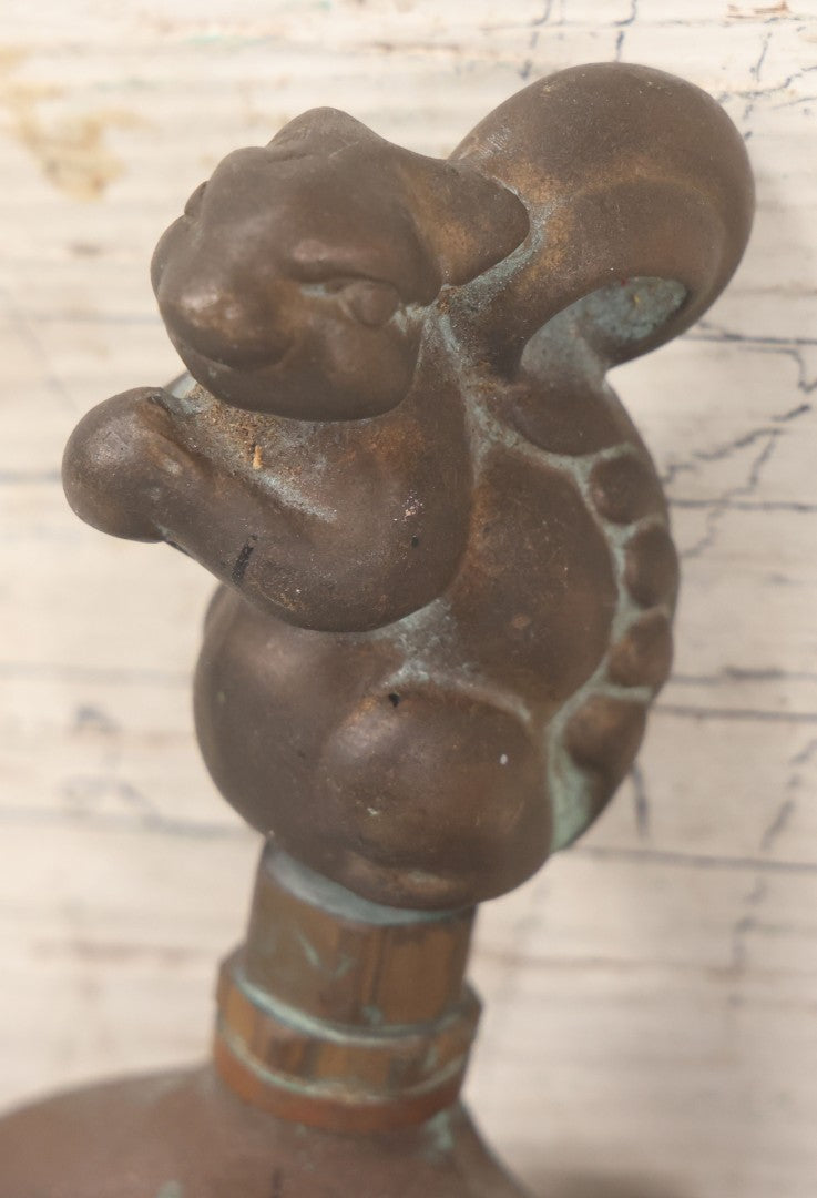 Lot 038 - Vintage Figural Squirrel Brass Garden Spigot, By Arrowhead Brass And Plumbing, Made In U.S.A., Untested