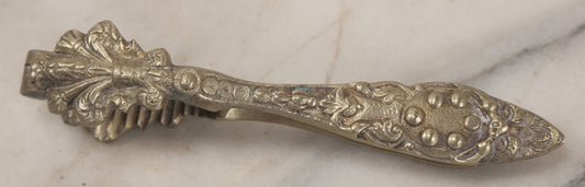 Lot 040 - Vintage Ornate Italian Brass Nut Cracker, With Floral And Scrollwork Designs, Marked Italy