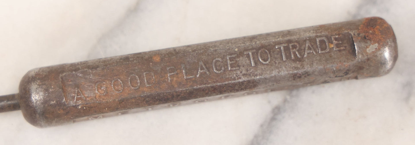 Lot 044 - Vintage Advertising Ice Pick From Metropolitan Furniture Company, Springfield, Massachusetts, "A Good Place To Trade"