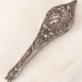 Lot 048 - Antique Art Nouveau Sterling Silver Handle Fragment, Tool Missing, With Woman's Face In Profile, Engraved X-Mas 1902, With M.F.S. Monogram