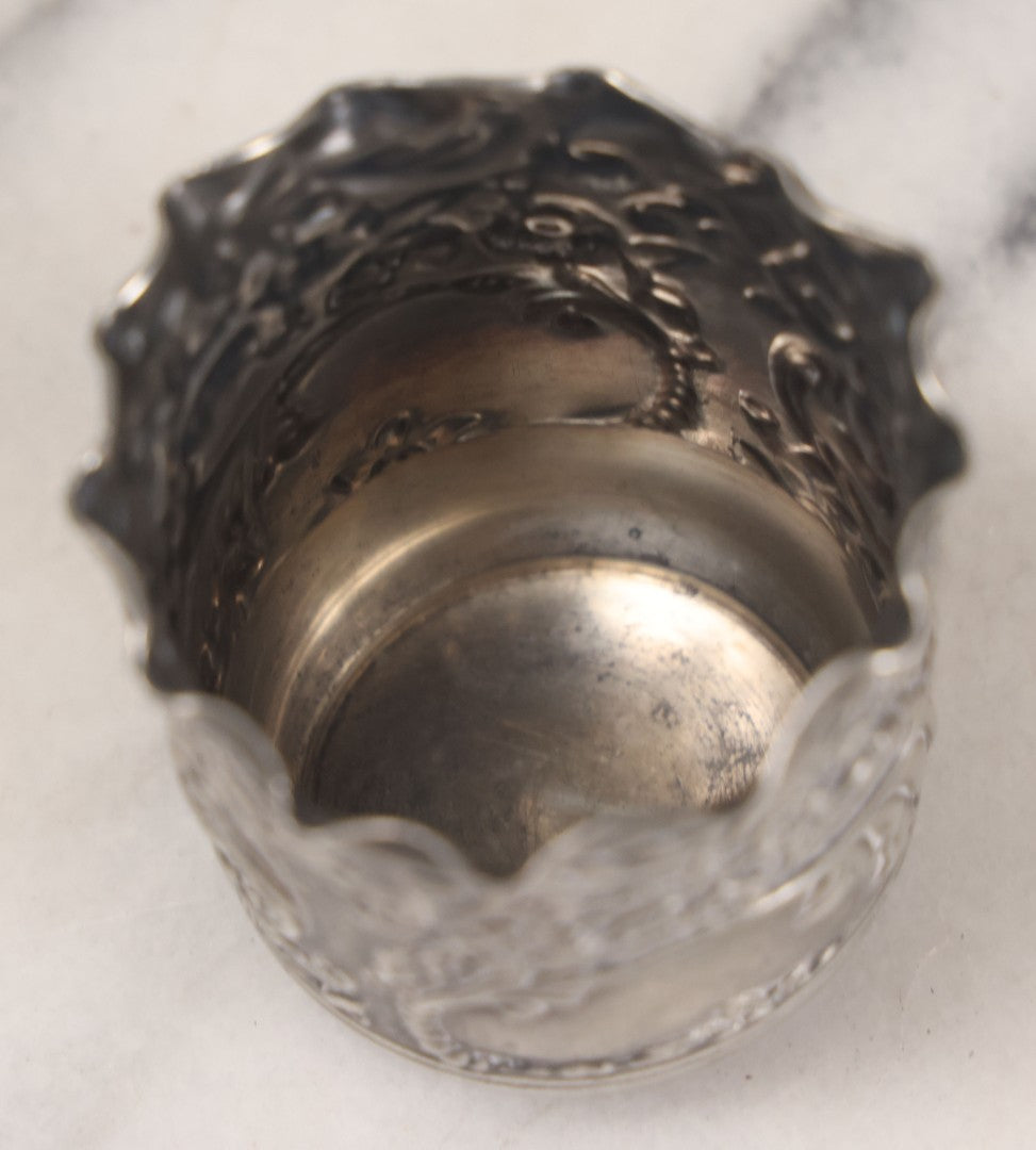 Lot 051 - Antique Ornate Silver Plate Cup With Floral And Foliage Design Motifs, By Derby Silver Co., Quadruple Plated, No. 1506