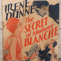 Lot 062 - Vintage Movie Poster Advertisement For Irene Dunne In "The Secret Of Madame Blanche" (1933) A Metro-Goldwyn-Mayer Picture, Affixed To Cardboard Backing, Note Losses, Wear, Tears
