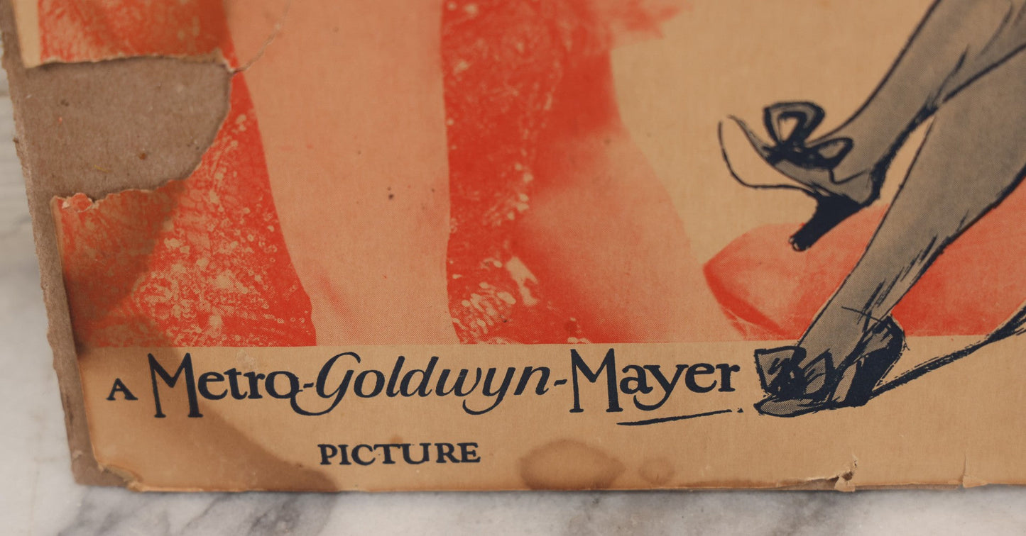 Lot 062 - Vintage Movie Poster Advertisement For Irene Dunne In "The Secret Of Madame Blanche" (1933) A Metro-Goldwyn-Mayer Picture, Affixed To Cardboard Backing, Note Losses, Wear, Tears