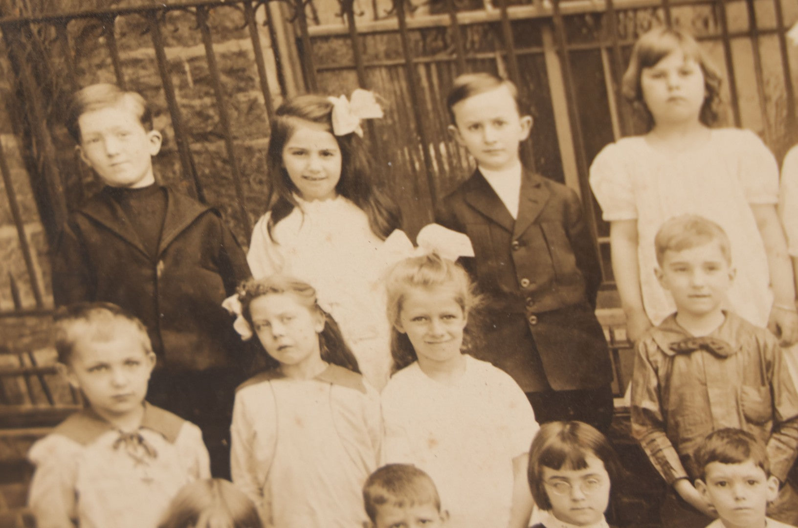 Lot 066 - Antique Boarded Photograph Of A Group Of School Children, Many Dressed In Sailors Costumes, No Identification