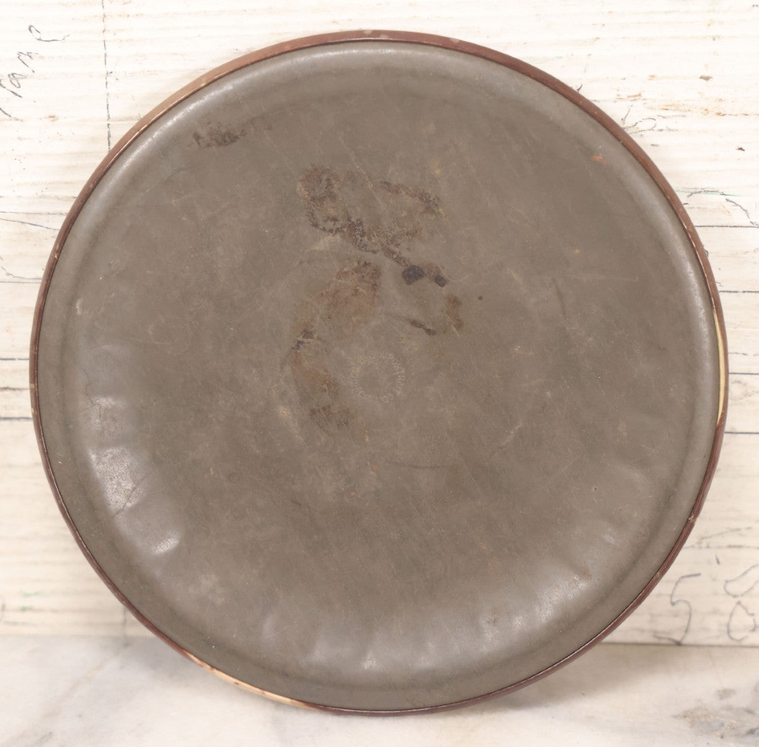 Lot 080 - Antique Celluloid Photo Button Of A Pretty Young Woman With A Colorful Floral Hat, Collins Portraits, Chicago