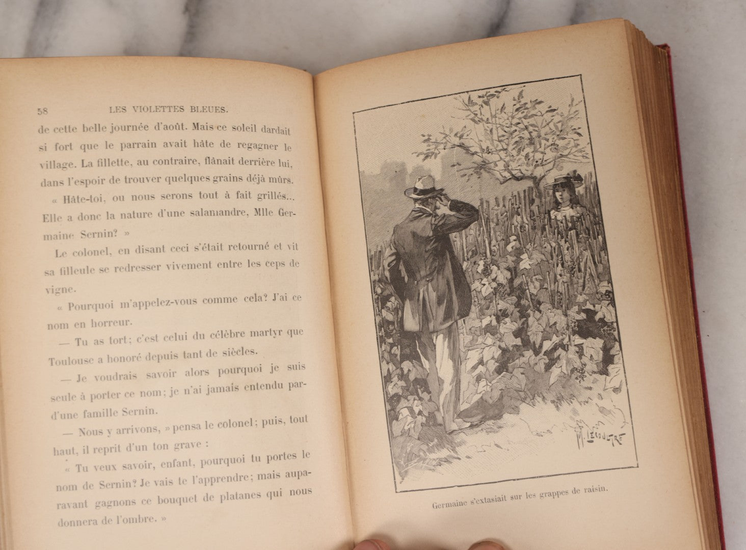 Lot 081 - Grouping Of Four Antique French Books Circa 1870-1900, From The "Bibliothèque Rose Illustrée" Collection, Published By Hachette Et Cie, Including "Violence Et Bonté" (Violence And Kindness) By Mme. De Stolz And Others, Illustrated