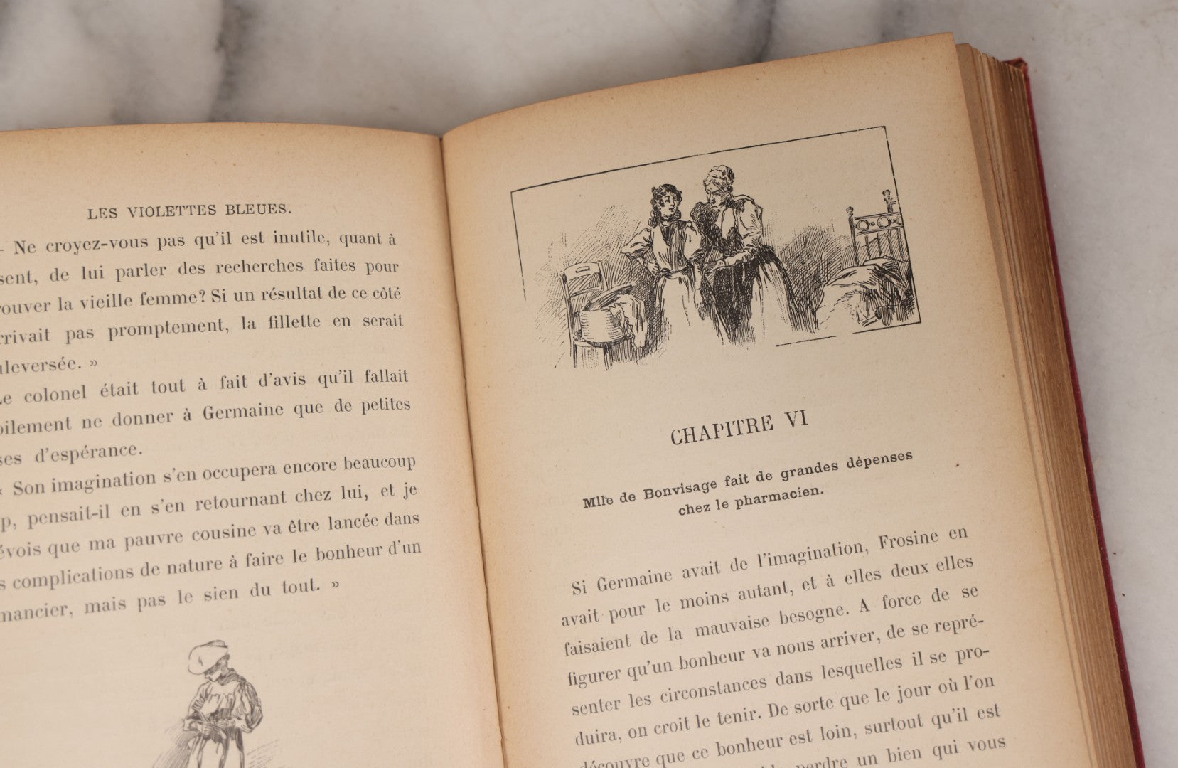 Lot 081 - Grouping Of Four Antique French Books Circa 1870-1900, From The "Bibliothèque Rose Illustrée" Collection, Published By Hachette Et Cie, Including "Violence Et Bonté" (Violence And Kindness) By Mme. De Stolz And Others, Illustrated