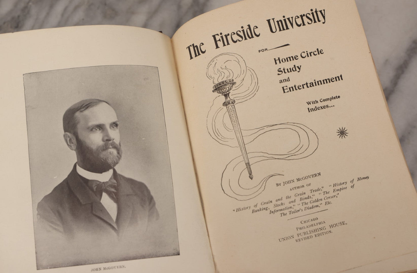 Lot 082 - "The Fireside University" Antique Book By John Mcgovern Covering Science, Photography, Electricity, And More, Profusely Illustrated, Copyright 1908 By M.B. Downer & Co., Published By The Union Publishing House, Chicago